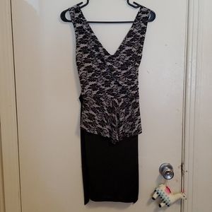 Peplum Dress with back tie straps